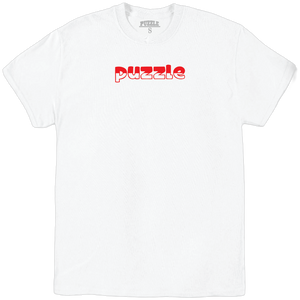 Almost Full Tee (White/Red)