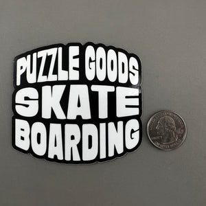 PGSB Round Sticker (White/Black)