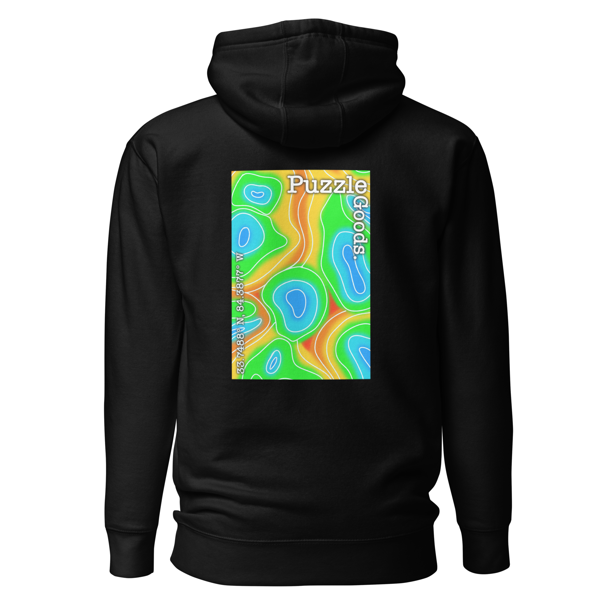 PG Heat Map Hoodie (Black) - Puzzle Goods
