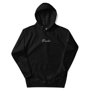 Puzzle Script Embroidered Hoodie (Black)