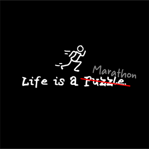 Life Is A Marathon Tee (Black)