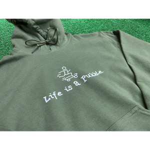 Life is a Puzzle Hoodie (Military Green)