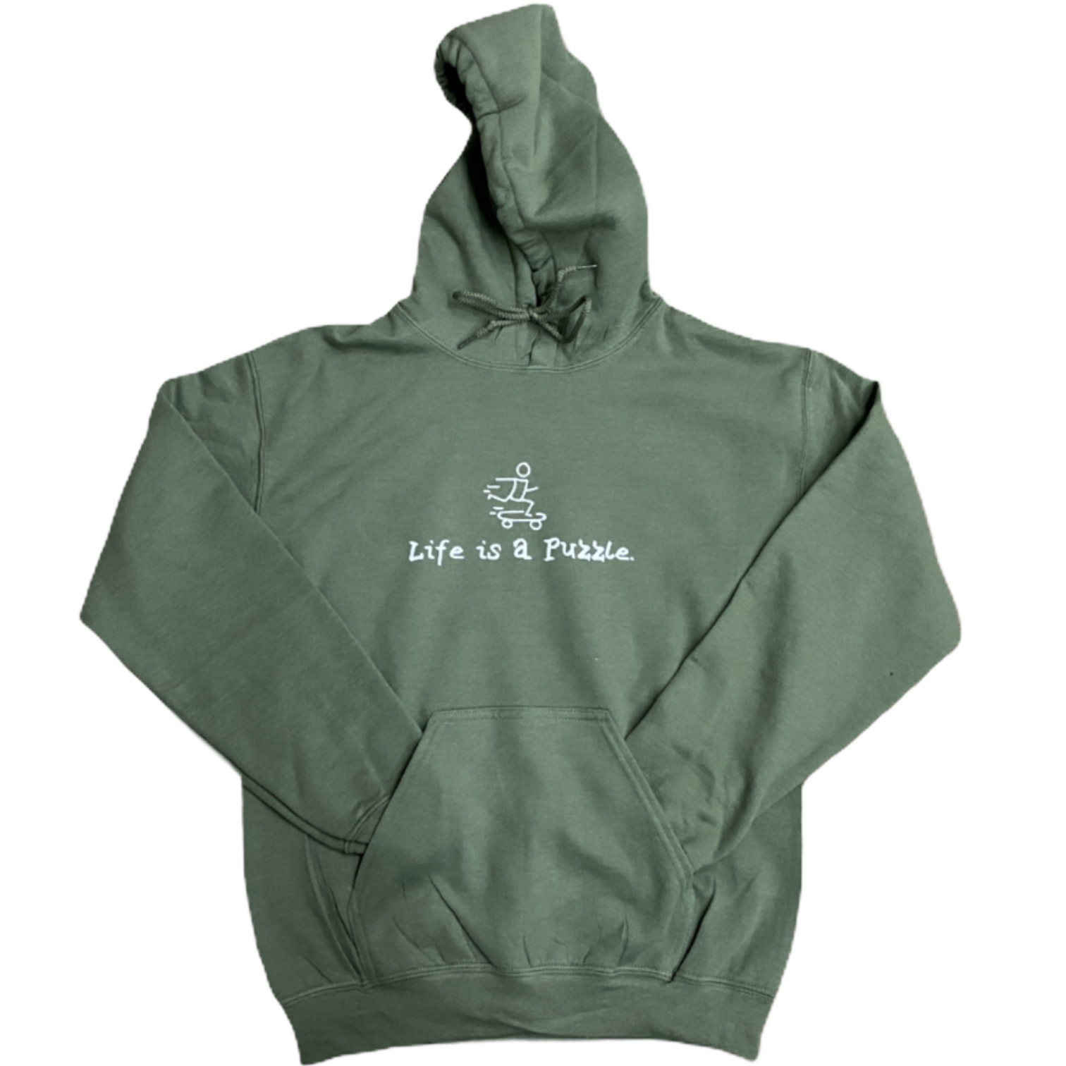 Life is a Puzzle Hoodie (Military Green)