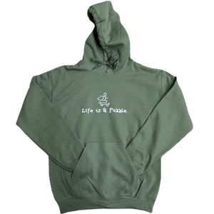 Life is a Puzzle Hoodie (Military Green)