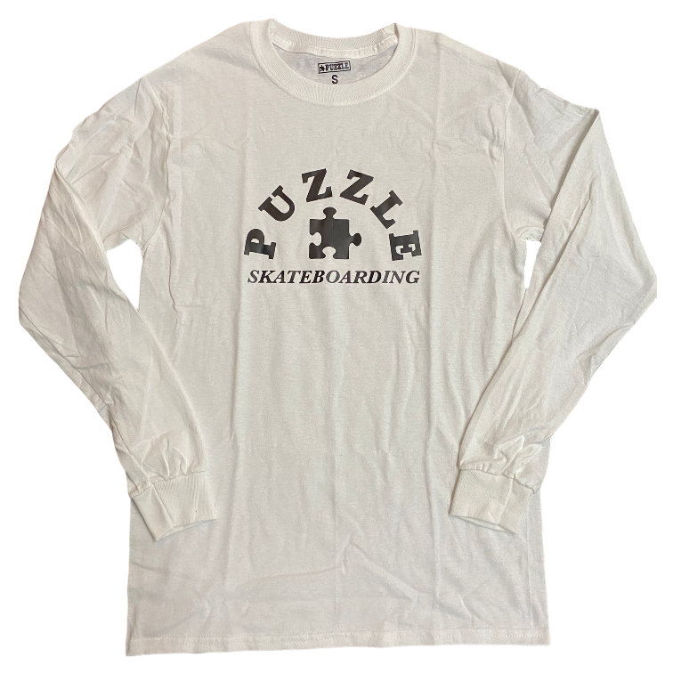 Puzzle SB Arch Long Sleeve Tee (White)